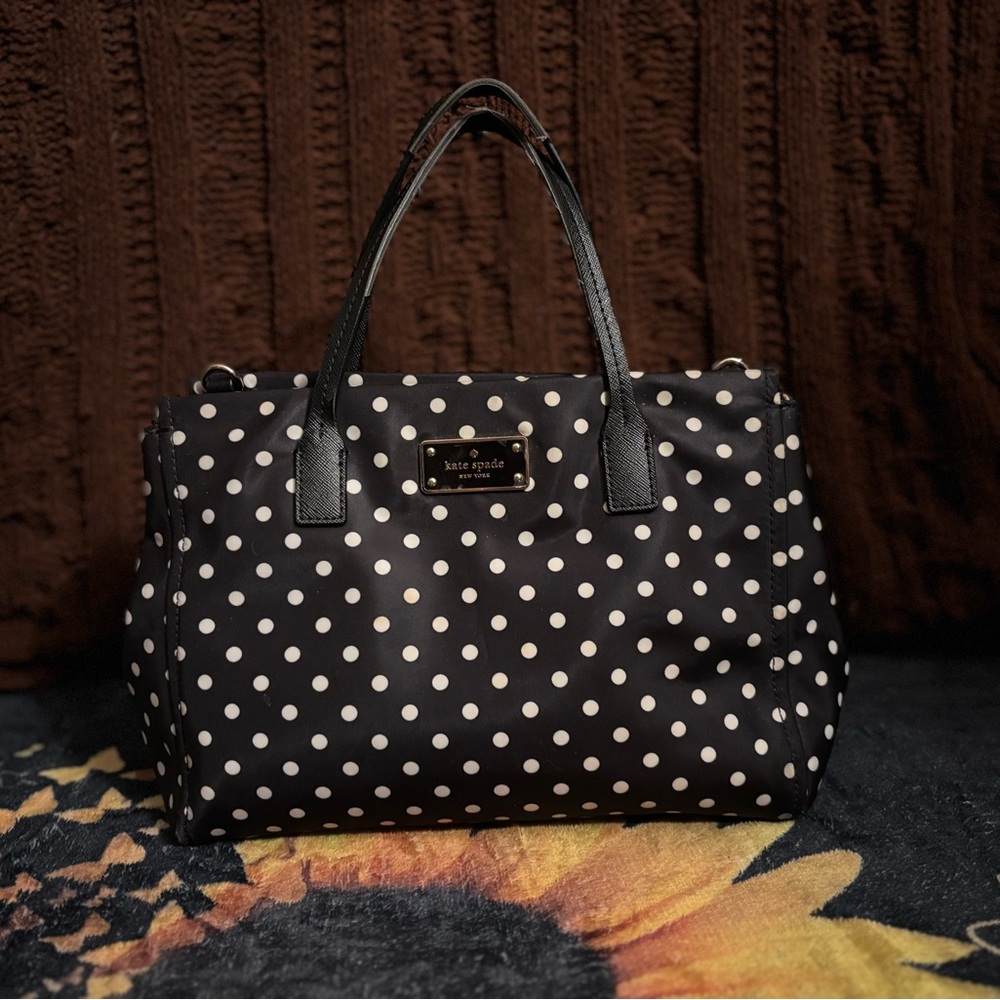 Kate Spade Black and White Polka Dot Satchel
